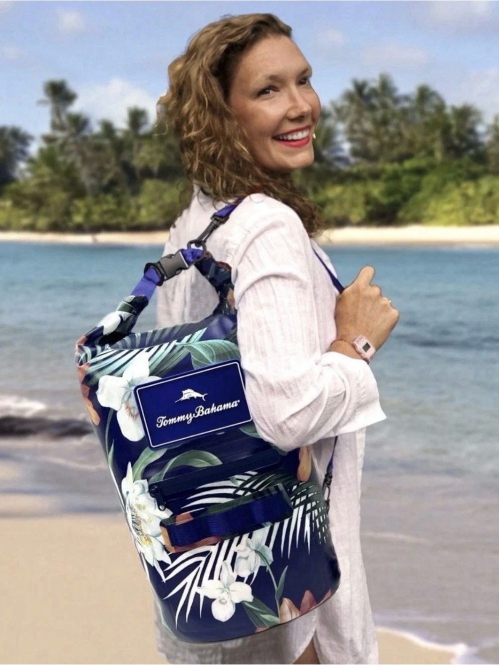 Tommy Bahama Navy Floral Tropical Tote bag